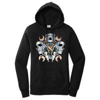 Mechanic Skulls With Wrench & Spark Plugs Women's Pullover Hoodie