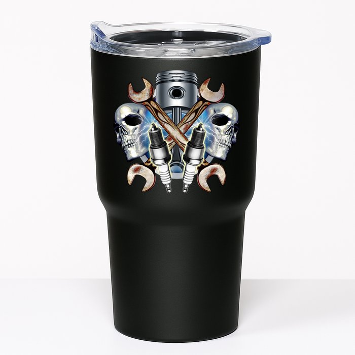 Mechanic Skulls With Wrench & Spark Plugs Tumbler