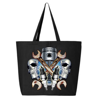 Mechanic Skulls With Wrench & Spark Plugs 25L Jumbo Tote