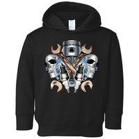 Mechanic Skulls With Wrench & Spark Plugs Toddler Hoodie