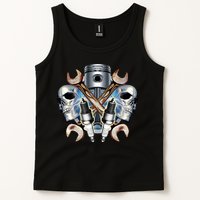 Mechanic Skulls With Wrench & Spark Plugs Tank Top