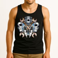 Mechanic Skulls With Wrench & Spark Plugs Tank Top