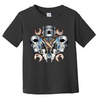 Mechanic Skulls With Wrench & Spark Plugs Toddler T-Shirt