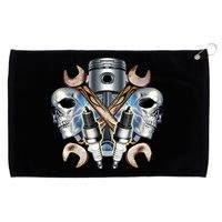 Mechanic Skulls With Wrench & Spark Plugs Grommeted Golf Towel