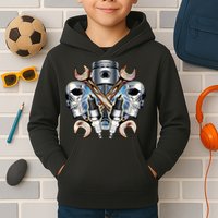 Mechanic Skulls With Wrench & Spark Plugs Kids Hoodie