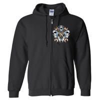 Mechanic Skulls With Wrench & Spark Plugs Full Zip Hoodie