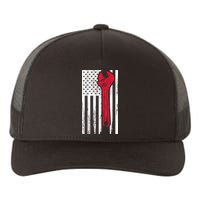 Mechanic USA American Flag Yupoong Adult 5-Panel Trucker Hat