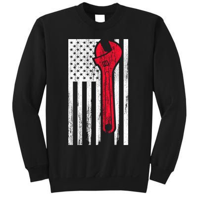 Mechanic USA American Flag Sweatshirt