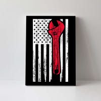 Mechanic USA American Flag Canvas