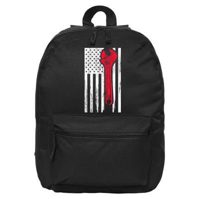 Mechanic USA American Flag 16 in Basic Backpack