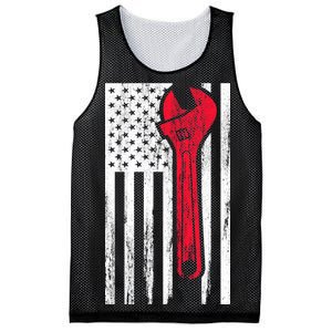 Mechanic USA American Flag Mesh Reversible Basketball Jersey Tank