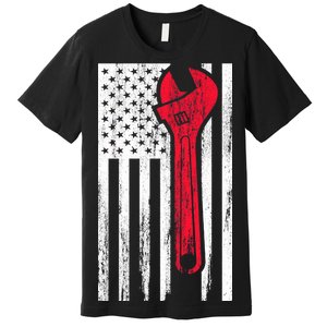 Mechanic USA American Flag Premium T-Shirt