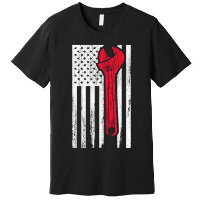 Mechanic USA American Flag Premium T-Shirt