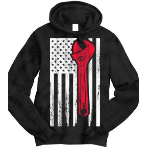 Mechanic USA American Flag Tie Dye Hoodie