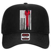 Mechanic USA American Flag Trucker Hat