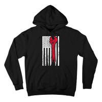 Mechanic USA American Flag Tall Hoodie