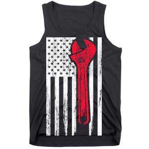 Mechanic USA American Flag Tank Top