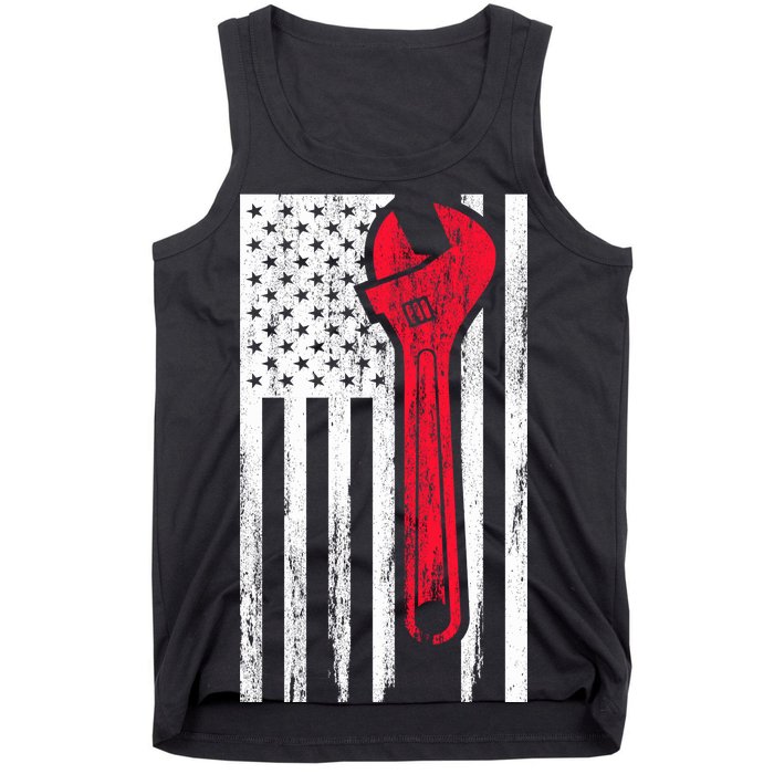 Mechanic USA American Flag Tank Top