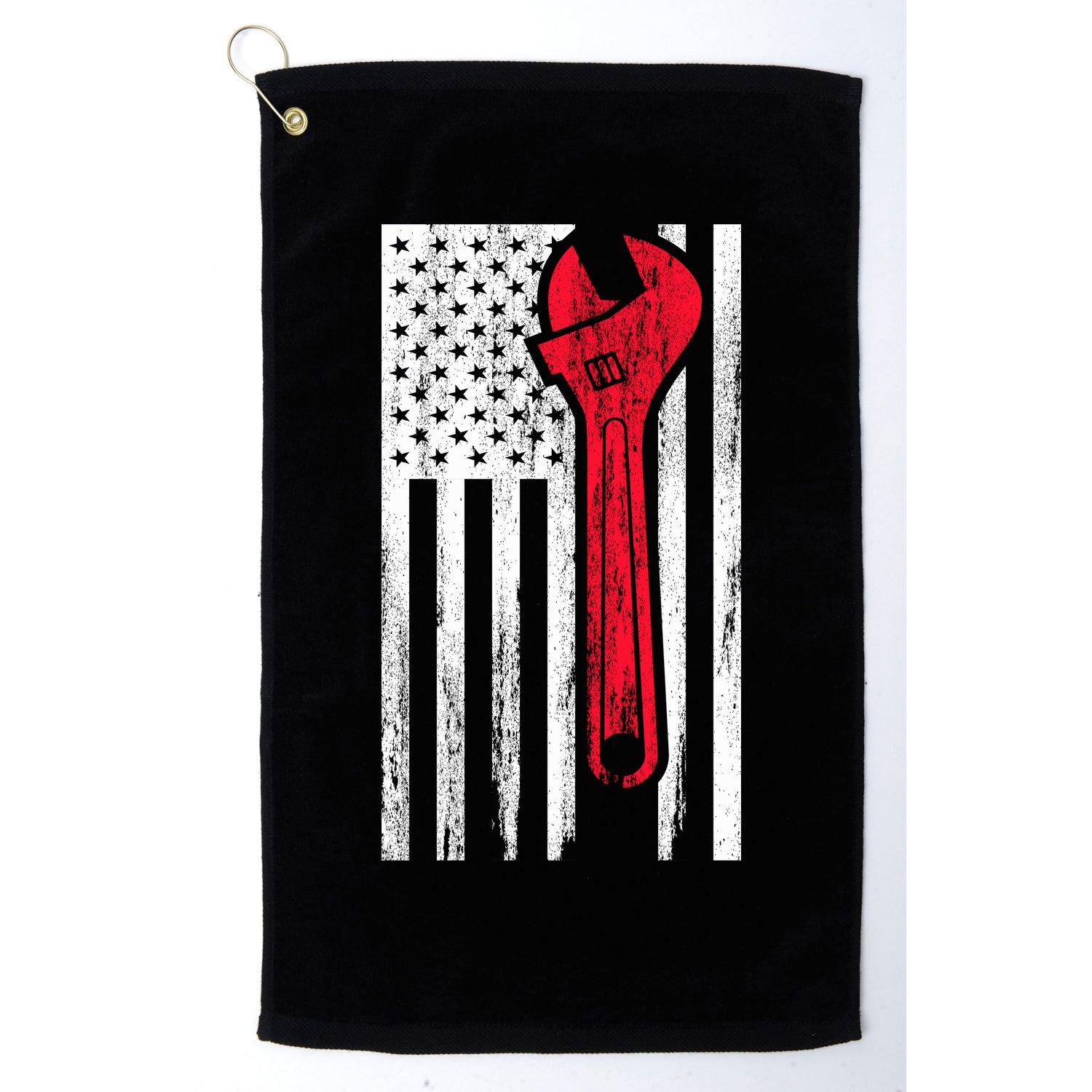 Mechanic USA American Flag Golf Towel