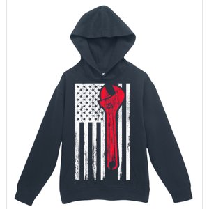 Mechanic USA American Flag Urban Pullover Hoodie