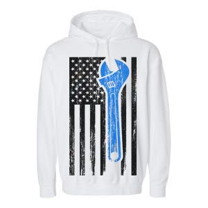 Mechanic USA American Flag Garment-Dyed Fleece Hoodie