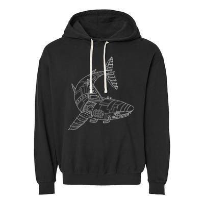 Mechanical Shark Garment-Dyed Fleece Hoodie