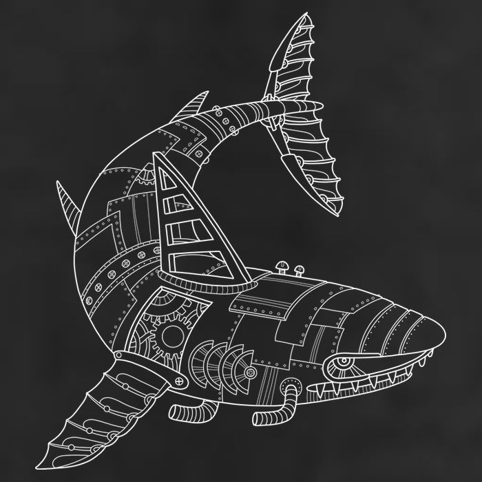 Mechanical Shark 15oz Campfire Ceramic Mug