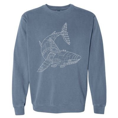 Mechanical Shark Garment-Dyed Sweatshirt