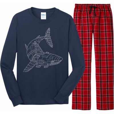 Mechanical Shark Long Sleeve Pajama Set