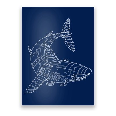 Mechanical Shark Poster