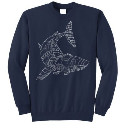 Mechanical Shark Tall Sweatshirt