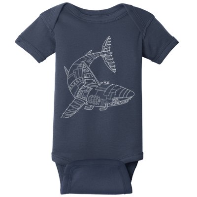 Mechanical Shark Baby Bodysuit