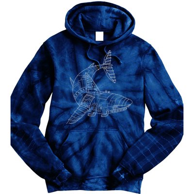 Mechanical Shark Tie Dye Hoodie