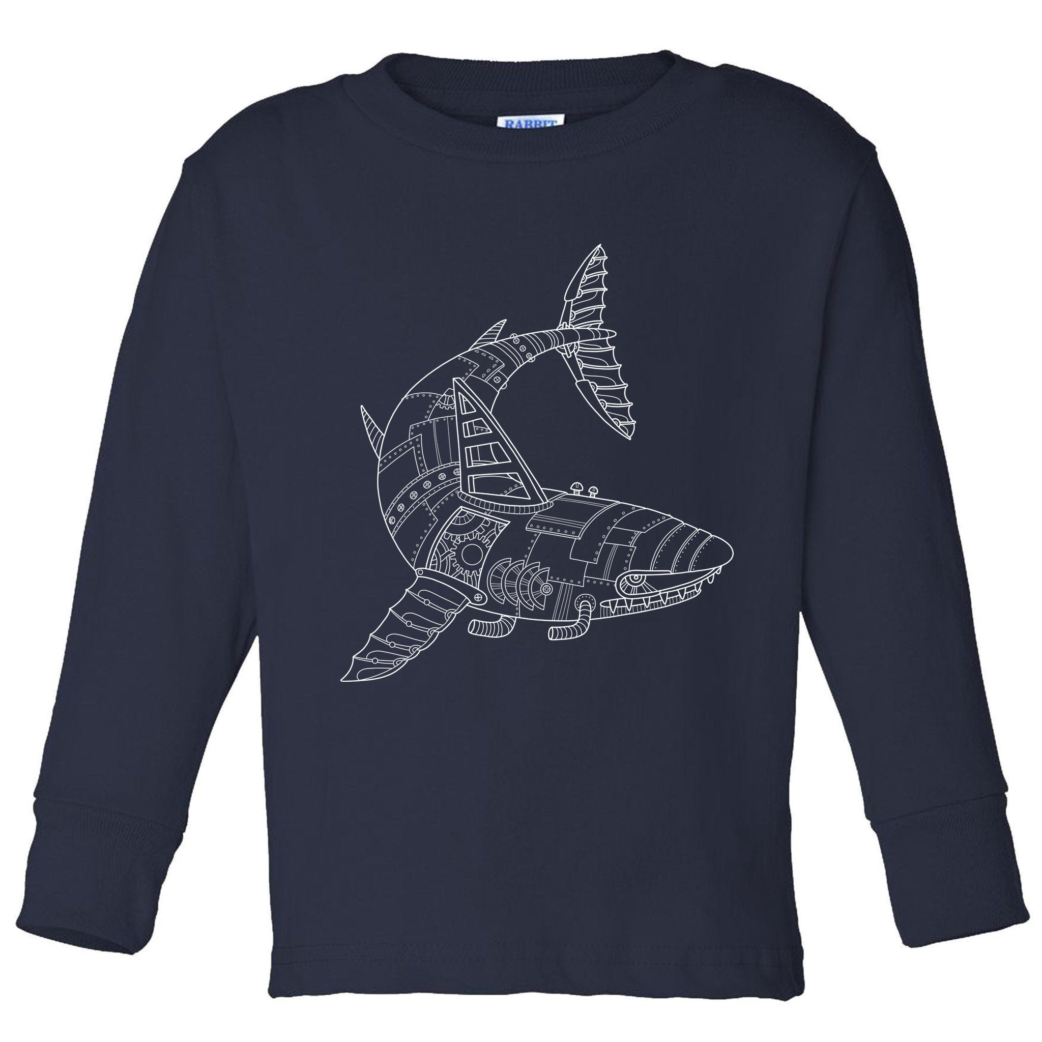 Mechanical Shark Toddler Long Sleeve Shirt