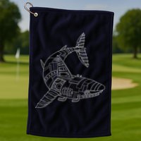 Mechanical Shark Golf Towel