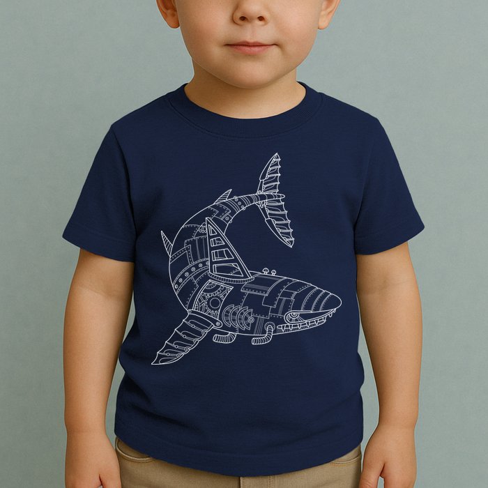 Mechanical Shark Toddler T-Shirt