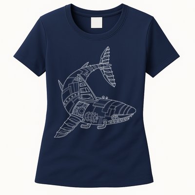 Mechanical Shark Womens T-Shirt