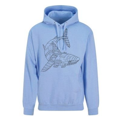 Mechanical Shark Unisex Surf Hoodie