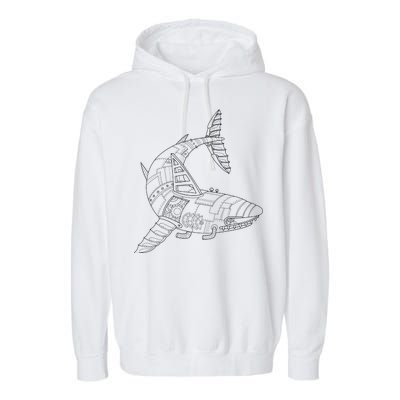 Mechanical Shark Garment-Dyed Fleece Hoodie