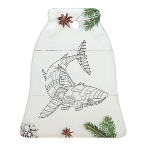 Mechanical Shark Ceramic Bell Ornament