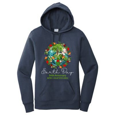 Mother Earth Day 54th Anniversary 1970 2024 Save Planet Women's Pullover Hoodie