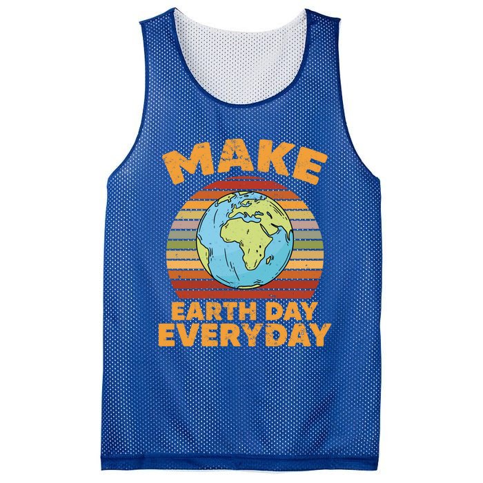 Make Earth Day Everyday Planet World Environtalist Gift Mesh Reversible Basketball Jersey Tank