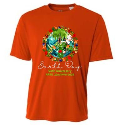 Mother Earth Day 54th Anniversary 1970 2024 Save Planet Cooling Performance Crew T-Shirt