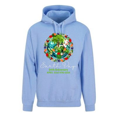 Mother Earth Day 54th Anniversary 1970 2024 Save Planet Unisex Surf Hoodie