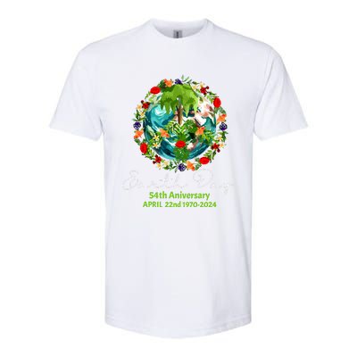 Mother Earth Day 54th Anniversary 1970 2024 Save Planet Softstyle CVC T-Shirt