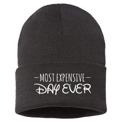 Most Expensive Day Ever Funny Sustainable Knit Beanie