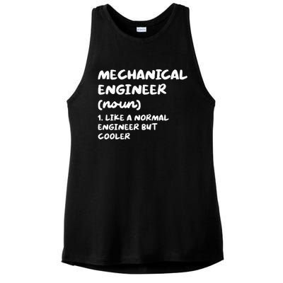 Mechanical Engineer Definition Funny Engineering Ladies PosiCharge Tri-Blend Wicking Tank