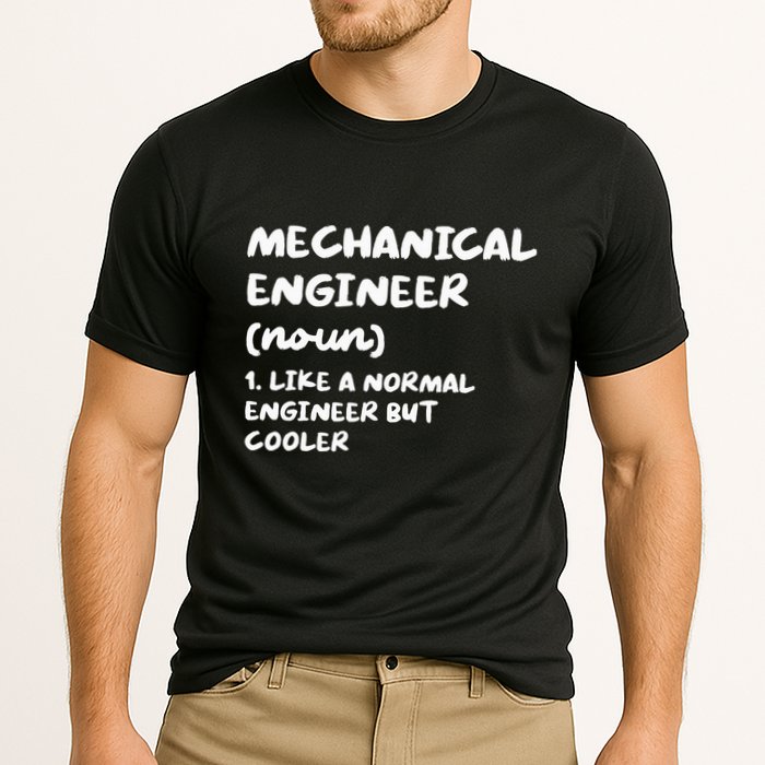 Mechanical Engineer Definition Funny Engineering Cooling Performance Crew T-Shirt