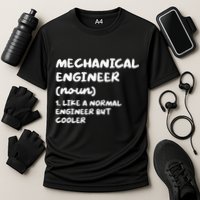 Mechanical Engineer Definition Funny Engineering Cooling Performance Crew T-Shirt