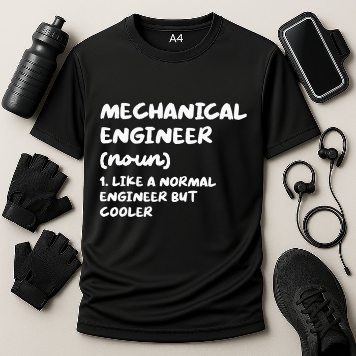 Mechanical Engineer Definition Funny Engineering Cooling Performance Crew T-Shirt